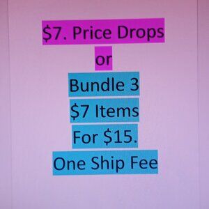 LAST CHANCE !!! Bundle 3 $7. items for $15.🤩🤩🤩